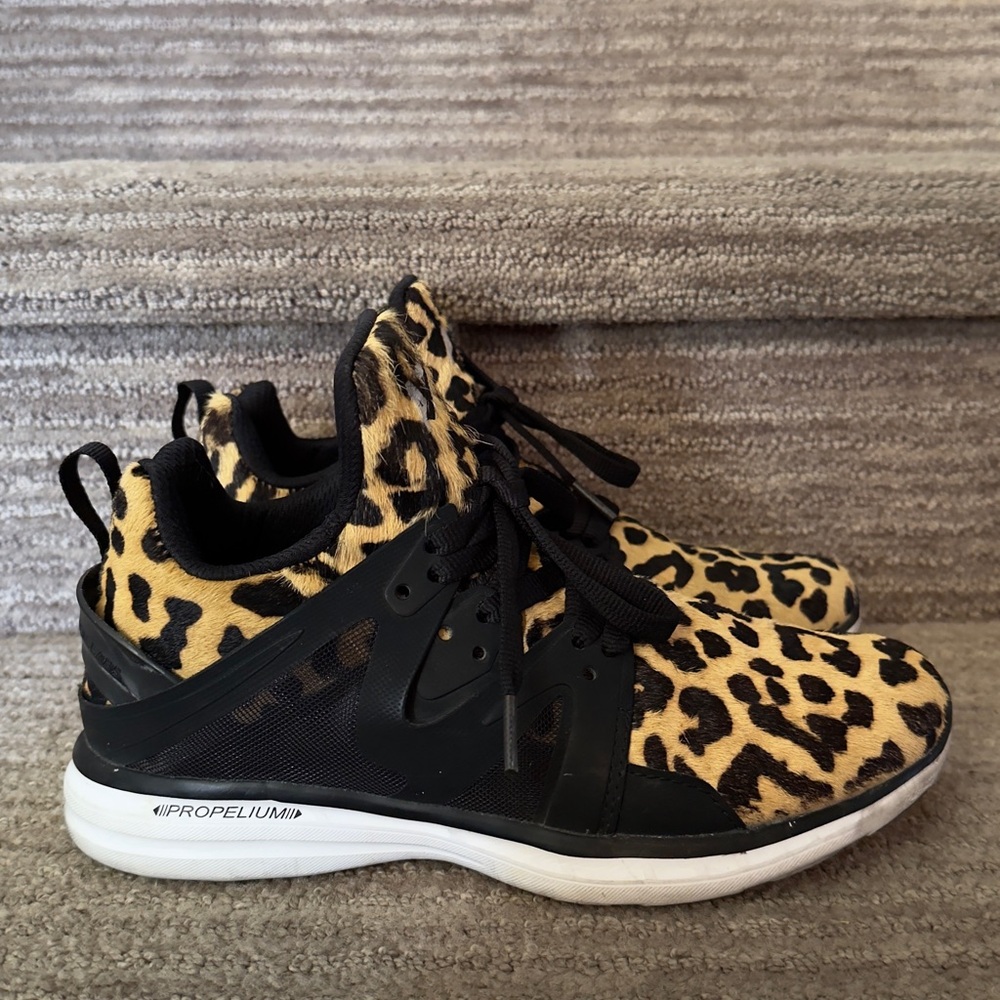 APL Leopard Pony Hair Athletic Sneakers - Black & Tan